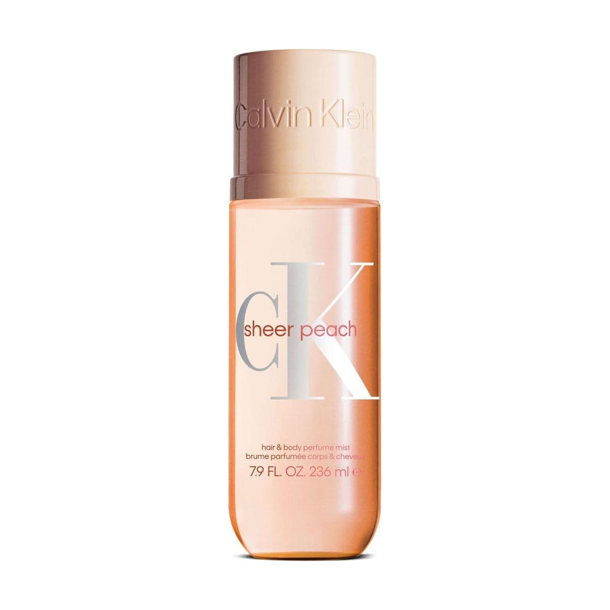 Embalagem de Body Splash Calvin Klein Sheer Peach Body & Hair Mist